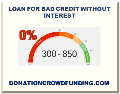 LOAN FOR BAD CREDIT WITHOUT INTEREST