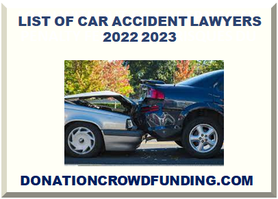 LIST OF CAR ACCIDENT LAWYERS 2023