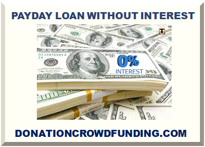 PAYDAY LOAN WITHOUT INTEREST