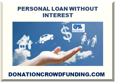 PERSONAL LOAN WITHOUT INTEREST